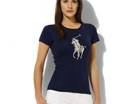 polo ralph lauren big pony tee shirt femmes center deep blue